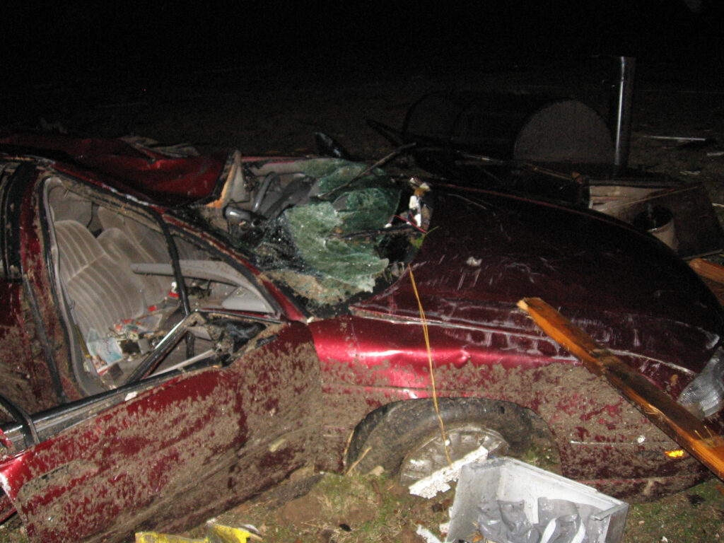 Tornado Damage in Highland, Arkansas on February 5, 2008