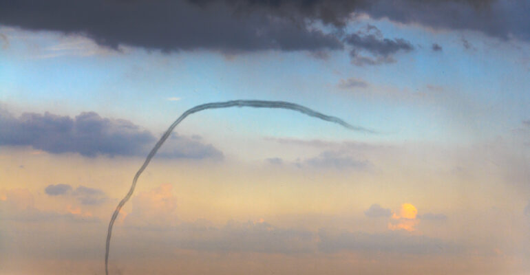 A roping out tornado near Wakita, OK on September 17, 2011. The tornado is not fully condensed anymore, but still doing damage as it stretches on the ground.