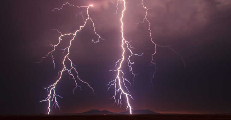 Lightning storm near Aspermont, TX on April 28, 2012