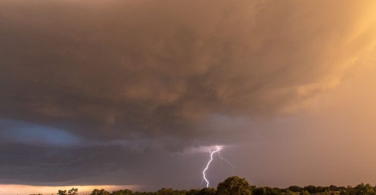 Storm and Lightning in Southern Oklahoma near Ardmore