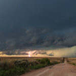 Lightning on a back road in Texas