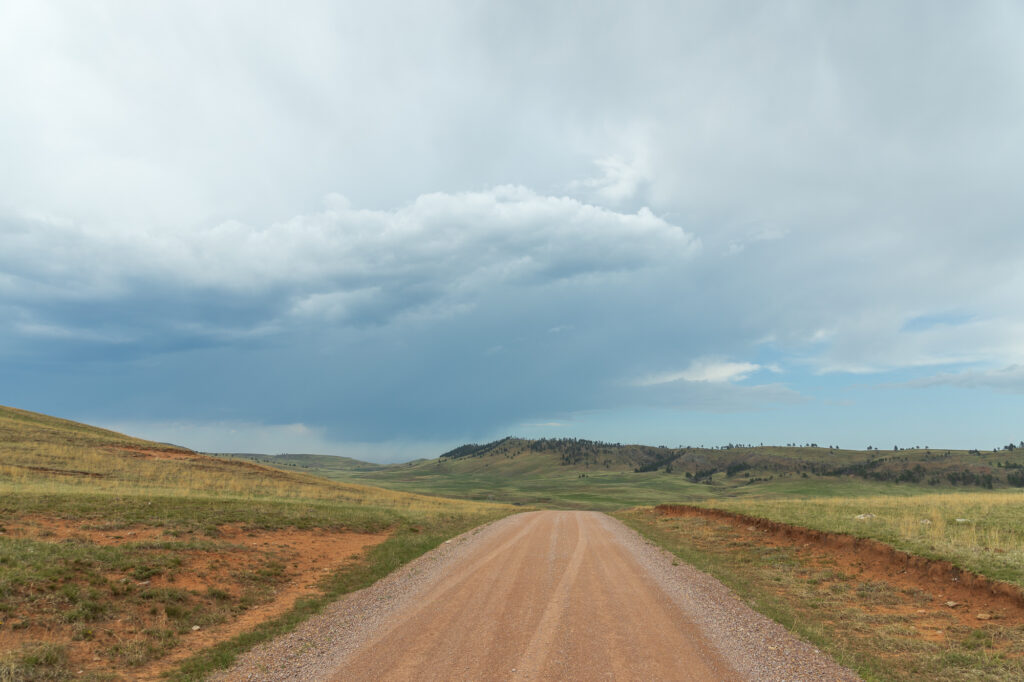 Deserted road in South Dakota