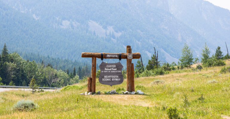 Beartooth Scenic Byway Sign